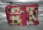 PATCHWORK FUN ON BURGUNDY - MULTI-PURPOSE DIAPER BAG TRAVEL TOTE CHILD SEAT AND CARRIER