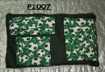SOCCER ANYONE? ON FOREST GREEN -MULTI-PURPOSE DIAPER BAG TRAVEL TOTE CHILD SEAT AND CARRIER