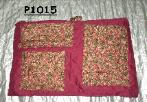 CARPET OF FLOWERS ON BURGUNDY - MULTI-PURPOSE DIAPER BAG TRAVEL TOTE CHILD SEAT AND CARRIER