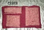  TWIN DIAPER BAG TRAVEL TOTE TO P1019 - GINGHAM CHECK ON BURGUNDY - MULTI-PURPOSE CHILD SEAT AND CARRIER